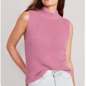 Old Navy Pink Mock-Neck Eyelash Sweater